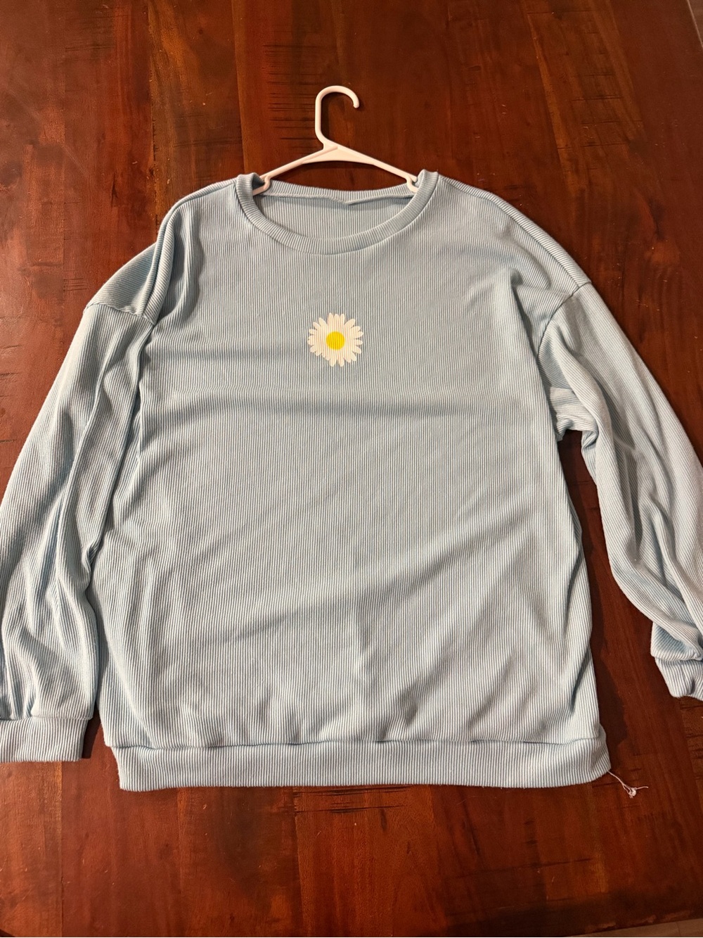 Ina Light Blue Daisy Crewneck Sweater